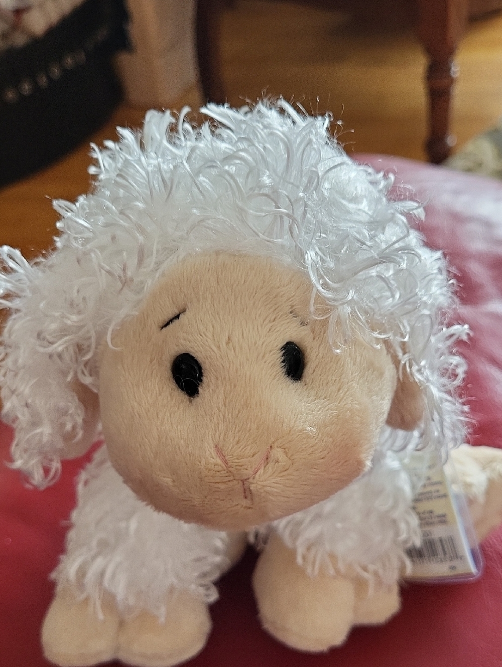 White Sealed Webkinz  Lamb. Soft Curly Fur
